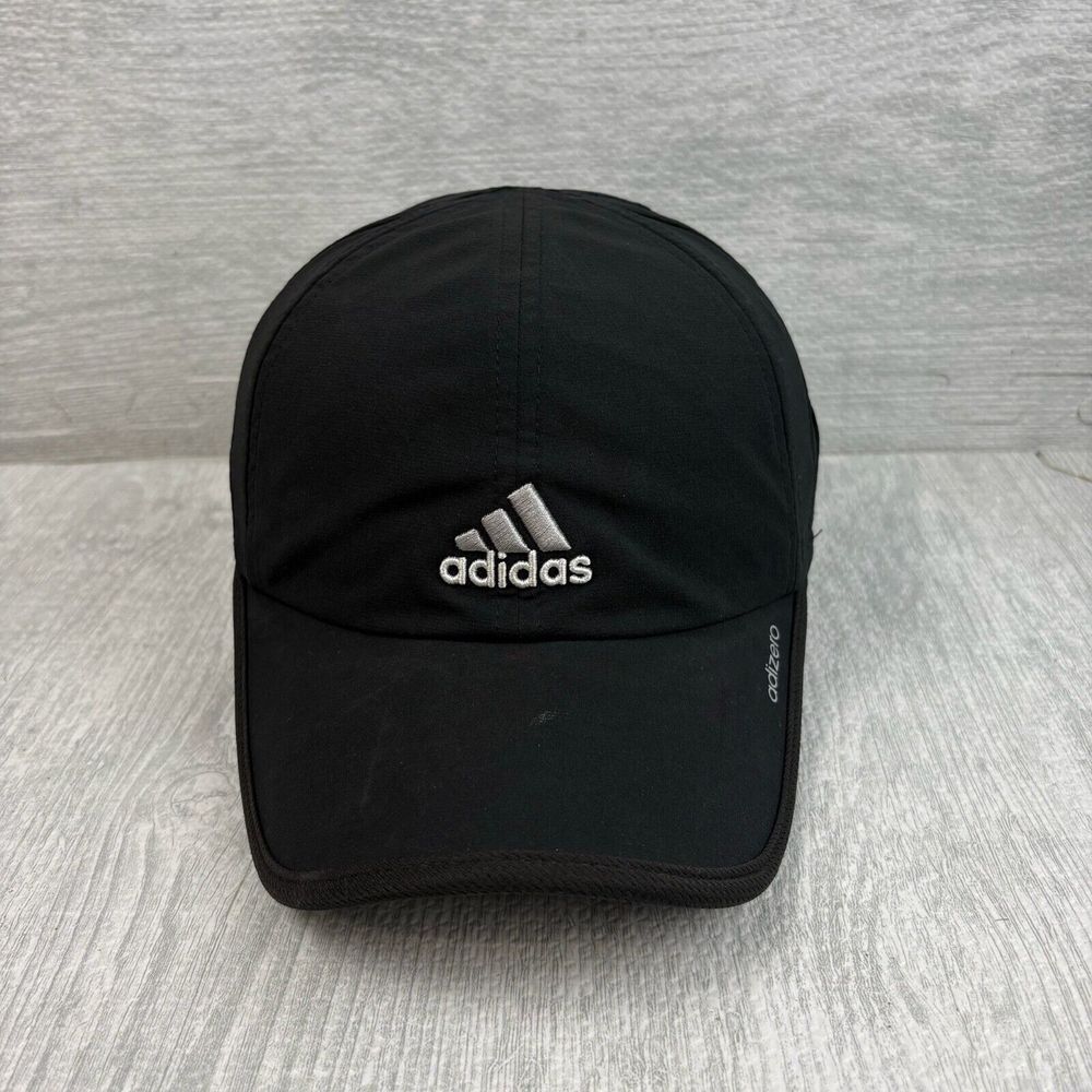 Adidas Adizero Hat Cap Strap‎ Back Black Lightweight Running Cycling Gym